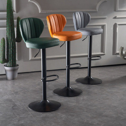 Metal Contemporary Kitchen Dining Room Stool Adjustable Height Armless Barstool Clearhalo 'Bar Furniture' 'Bar Stools' 'bar_stools' 'furn' 'furn_bar_stools' 'Furniture' 'furniture_bar_stools' 'Kitchen & Dining Furniture' 4758603