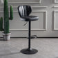 Metal Contemporary Kitchen Dining Room Stool Adjustable Height Armless Barstool Black 1 Piece Clearhalo 'Bar Furniture' 'Bar Stools' 'bar_stools' 'furn' 'furn_bar_stools' 'Furniture' 'furniture_bar_stools' 'Kitchen & Dining Furniture' 4758604