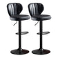 Metal Contemporary Kitchen Dining Room Stool Adjustable Height Armless Barstool Black 2 Piece Set Clearhalo 'Bar Furniture' 'Bar Stools' 'bar_stools' 'furn' 'furn_bar_stools' 'Furniture' 'furniture_bar_stools' 'Kitchen & Dining Furniture' 4758605