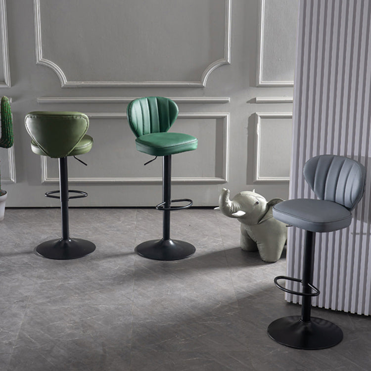 Metal Contemporary Kitchen Dining Room Stool Adjustable Height Armless Barstool Clearhalo 'Bar Furniture' 'Bar Stools' 'bar_stools' 'furn' 'furn_bar_stools' 'Furniture' 'furniture_bar_stools' 'Kitchen & Dining Furniture' 4758621