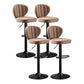 Metal Contemporary Kitchen Dining Room Stool Adjustable Height Armless Barstool Khaki 4 Piece Set Clearhalo 'Bar Furniture' 'Bar Stools' 'bar_stools' 'furn' 'furn_bar_stools' 'Furniture' 'furniture_bar_stools' 'Kitchen & Dining Furniture' 4758625