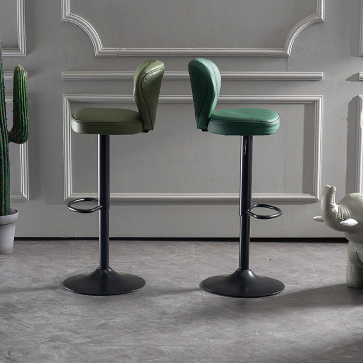 Metal Contemporary Kitchen Dining Room Stool Adjustable Height Armless Barstool Clearhalo 'Bar Furniture' 'Bar Stools' 'bar_stools' 'furn' 'furn_bar_stools' 'Furniture' 'furniture_bar_stools' 'Kitchen & Dining Furniture' 4758626