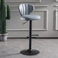 Metal Contemporary Kitchen Dining Room Stool Adjustable Height Armless Barstool Smoke Gray 1 Piece Clearhalo 'Bar Furniture' 'Bar Stools' 'bar_stools' 'furn' 'furn_bar_stools' 'Furniture' 'furniture_bar_stools' 'Kitchen & Dining Furniture' 4758630