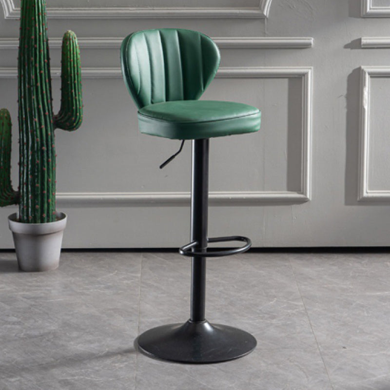 Metal Contemporary Kitchen Dining Room Stool Adjustable Height Armless Barstool Army Green 1 Piece Clearhalo 'Bar Furniture' 'Bar Stools' 'bar_stools' 'furn' 'furn_bar_stools' 'Furniture' 'furniture_bar_stools' 'Kitchen & Dining Furniture' 4758633