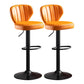Metal Contemporary Kitchen Dining Room Stool Adjustable Height Armless Barstool Orange 2 Piece Set Clearhalo 'Bar Furniture' 'Bar Stools' 'bar_stools' 'furn' 'furn_bar_stools' 'Furniture' 'furniture_bar_stools' 'Kitchen & Dining Furniture' 4758637