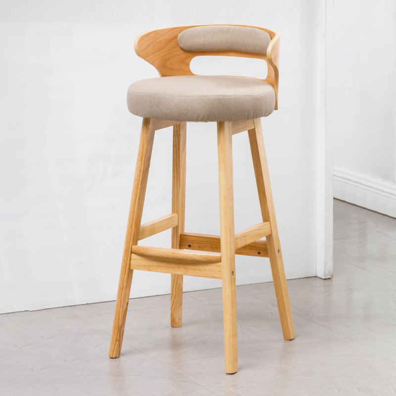 Contemporary Round Bar and Counter Stool Low Back Stool with 4 Legs Clearhalo 'Bar Furniture' 'Bar Stools' 'bar_stools' 'Furniture' 'furniture_bar_stools' 'Kitchen & Dining Furniture' 4758640
