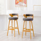 Contemporary Round Bar and Counter Stool Low Back Stool with 4 Legs Clearhalo 'Bar Furniture' 'Bar Stools' 'bar_stools' 'Furniture' 'furniture_bar_stools' 'Kitchen & Dining Furniture' 4758642