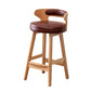 Contemporary Round Bar and Counter Stool Low Back Stool with 4 Legs Brown 1 Piece Counter Stool(26"H) Clearhalo 'Bar Furniture' 'Bar Stools' 'bar_stools' 'Furniture' 'furniture_bar_stools' 'Kitchen & Dining Furniture' 4758646
