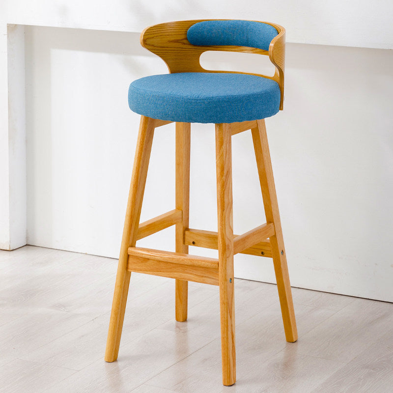 Contemporary Round Bar and Counter Stool Low Back Stool with 4 Legs Clearhalo 'Bar Furniture' 'Bar Stools' 'bar_stools' 'Furniture' 'furniture_bar_stools' 'Kitchen & Dining Furniture' 4758647