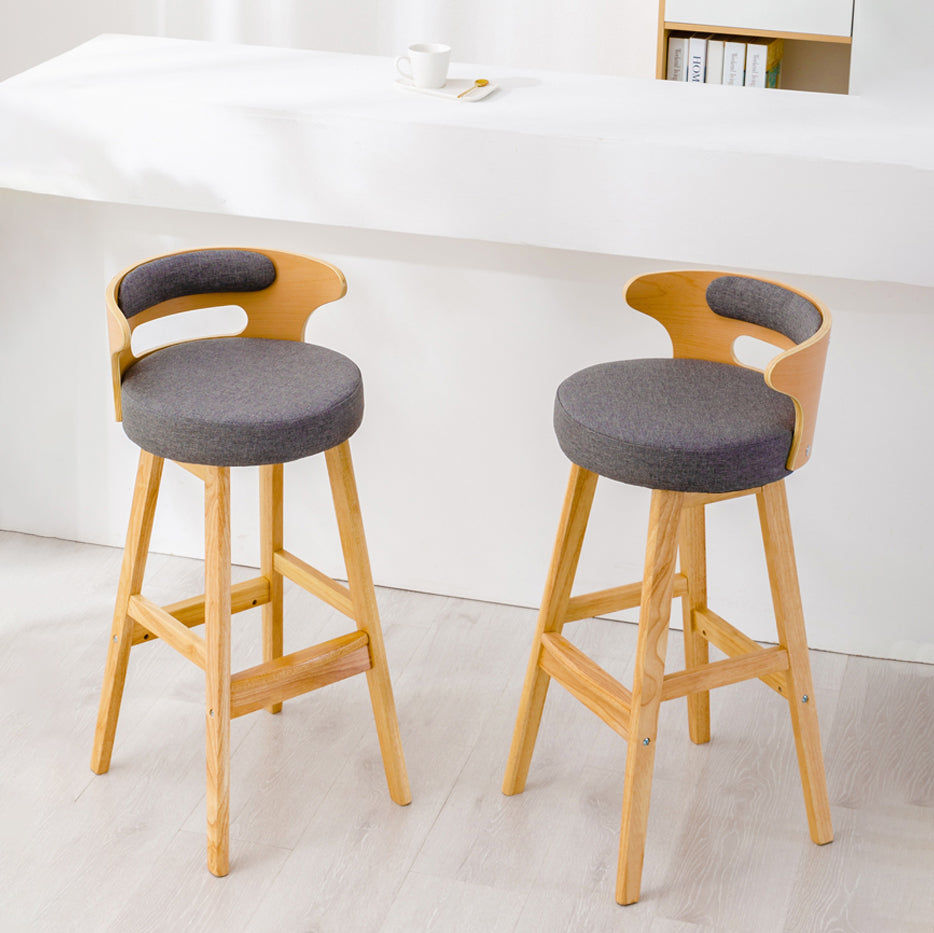 Contemporary Round Bar and Counter Stool Low Back Stool with 4 Legs Clearhalo 'Bar Furniture' 'Bar Stools' 'bar_stools' 'Furniture' 'furniture_bar_stools' 'Kitchen & Dining Furniture' 4758663