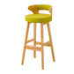 Contemporary Round Bar and Counter Stool Low Back Stool with 4 Legs Green 1 Piece Bar Stool(30"H) Clearhalo 'Bar Furniture' 'Bar Stools' 'bar_stools' 'Furniture' 'furniture_bar_stools' 'Kitchen & Dining Furniture' 4758667