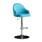 Metal Contemporary Kitchen Dining Room Arm Stool Adjustable Height Barstool Blue Silver 1 Piece Clearhalo 'Bar Furniture' 'Bar Stools' 'bar_stools' 'Furniture' 'furniture_bar_stools' 'Kitchen & Dining Furniture' 4758671
