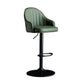 Metal Contemporary Kitchen Dining Room Arm Stool Adjustable Height Barstool Dark Green Black 1 Piece Clearhalo 'Bar Furniture' 'Bar Stools' 'bar_stools' 'Furniture' 'furniture_bar_stools' 'Kitchen & Dining Furniture' 4758677
