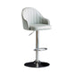 Metal Contemporary Kitchen Dining Room Arm Stool Adjustable Height Barstool Light Gray Silver 1 Piece Clearhalo 'Bar Furniture' 'Bar Stools' 'bar_stools' 'Furniture' 'furniture_bar_stools' 'Kitchen & Dining Furniture' 4758682