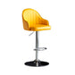 Metal Contemporary Kitchen Dining Room Arm Stool Adjustable Height Barstool Yellow Silver 1 Piece Clearhalo 'Bar Furniture' 'Bar Stools' 'bar_stools' 'Furniture' 'furniture_bar_stools' 'Kitchen & Dining Furniture' 4758686