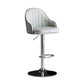 Metal Contemporary Kitchen Dining Room Arm Stool Adjustable Height Barstool Grey Silver 1 Piece Clearhalo 'Bar Furniture' 'Bar Stools' 'bar_stools' 'Furniture' 'furniture_bar_stools' 'Kitchen & Dining Furniture' 4758691