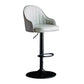 Metal Contemporary Kitchen Dining Room Arm Stool Adjustable Height Barstool Light Gray Black 1 Piece Clearhalo 'Bar Furniture' 'Bar Stools' 'bar_stools' 'Furniture' 'furniture_bar_stools' 'Kitchen & Dining Furniture' 4758692