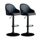 Metal Contemporary Kitchen Dining Room Arm Stool Adjustable Height Barstool Black Black Set of 2 Clearhalo 'Bar Furniture' 'Bar Stools' 'bar_stools' 'Furniture' 'furniture_bar_stools' 'Kitchen & Dining Furniture' 4758704