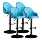 Metal Contemporary Kitchen Dining Room Arm Stool Adjustable Height Barstool Blue Black Set of 4 Clearhalo 'Bar Furniture' 'Bar Stools' 'bar_stools' 'Furniture' 'furniture_bar_stools' 'Kitchen & Dining Furniture' 4758714