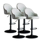 Metal Contemporary Kitchen Dining Room Arm Stool Adjustable Height Barstool Grey Black Set of 4 Clearhalo 'Bar Furniture' 'Bar Stools' 'bar_stools' 'Furniture' 'furniture_bar_stools' 'Kitchen & Dining Furniture' 4758724