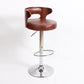 Contemporary Liftable Bar Stool Round Counter Bar Stool with Metal Legs Light Brown 1 Piece Clearhalo 'Bar Furniture' 'Bar Stools' 'bar_stools' 'Furniture' 'furniture_bar_stools' 'Kitchen & Dining Furniture' 4758732