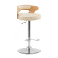 Contemporary Liftable Bar Stool Round Counter Bar Stool with Metal Legs Off-White 1 Piece Clearhalo 'Bar Furniture' 'Bar Stools' 'bar_stools' 'Furniture' 'furniture_bar_stools' 'Kitchen & Dining Furniture' 4758735