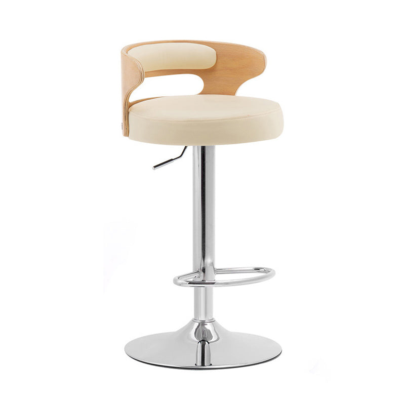 Contemporary Liftable Bar Stool Round Counter Bar Stool with Metal Legs Clearhalo 'Bar Furniture' 'Bar Stools' 'bar_stools' 'Furniture' 'furniture_bar_stools' 'Kitchen & Dining Furniture' 4758736