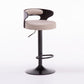 Contemporary Liftable Bar Stool Round Counter Bar Stool with Metal Legs Khaki 1 Piece Clearhalo 'Bar Furniture' 'Bar Stools' 'bar_stools' 'Furniture' 'furniture_bar_stools' 'Kitchen & Dining Furniture' 4758743