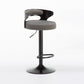 Contemporary Liftable Bar Stool Round Counter Bar Stool with Metal Legs Gray-Khaki 1 Piece Clearhalo 'Bar Furniture' 'Bar Stools' 'bar_stools' 'Furniture' 'furniture_bar_stools' 'Kitchen & Dining Furniture' 4758746