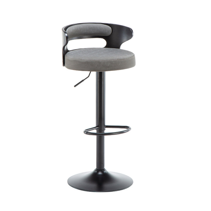 Contemporary Liftable Bar Stool Round Counter Bar Stool with Metal Legs Clearhalo 'Bar Furniture' 'Bar Stools' 'bar_stools' 'Furniture' 'furniture_bar_stools' 'Kitchen & Dining Furniture' 4758747