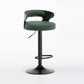 Contemporary Liftable Bar Stool Round Counter Bar Stool with Metal Legs Blackish Green 1 Piece Clearhalo 'Bar Furniture' 'Bar Stools' 'bar_stools' 'Furniture' 'furniture_bar_stools' 'Kitchen & Dining Furniture' 4758750