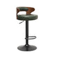 Contemporary Liftable Bar Stool Round Counter Bar Stool with Metal Legs Dark Green 1 Piece Clearhalo 'Bar Furniture' 'Bar Stools' 'bar_stools' 'Furniture' 'furniture_bar_stools' 'Kitchen & Dining Furniture' 4758754
