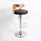 Contemporary Liftable Bar Stool Round Counter Bar Stool with Metal Legs Gloss Black 1 Piece Clearhalo 'Bar Furniture' 'Bar Stools' 'bar_stools' 'Furniture' 'furniture_bar_stools' 'Kitchen & Dining Furniture' 4758755