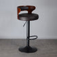 Contemporary Liftable Bar Stool Round Counter Bar Stool with Metal Legs Brown-Black 1 Piece Clearhalo 'Bar Furniture' 'Bar Stools' 'bar_stools' 'Furniture' 'furniture_bar_stools' 'Kitchen & Dining Furniture' 4758756