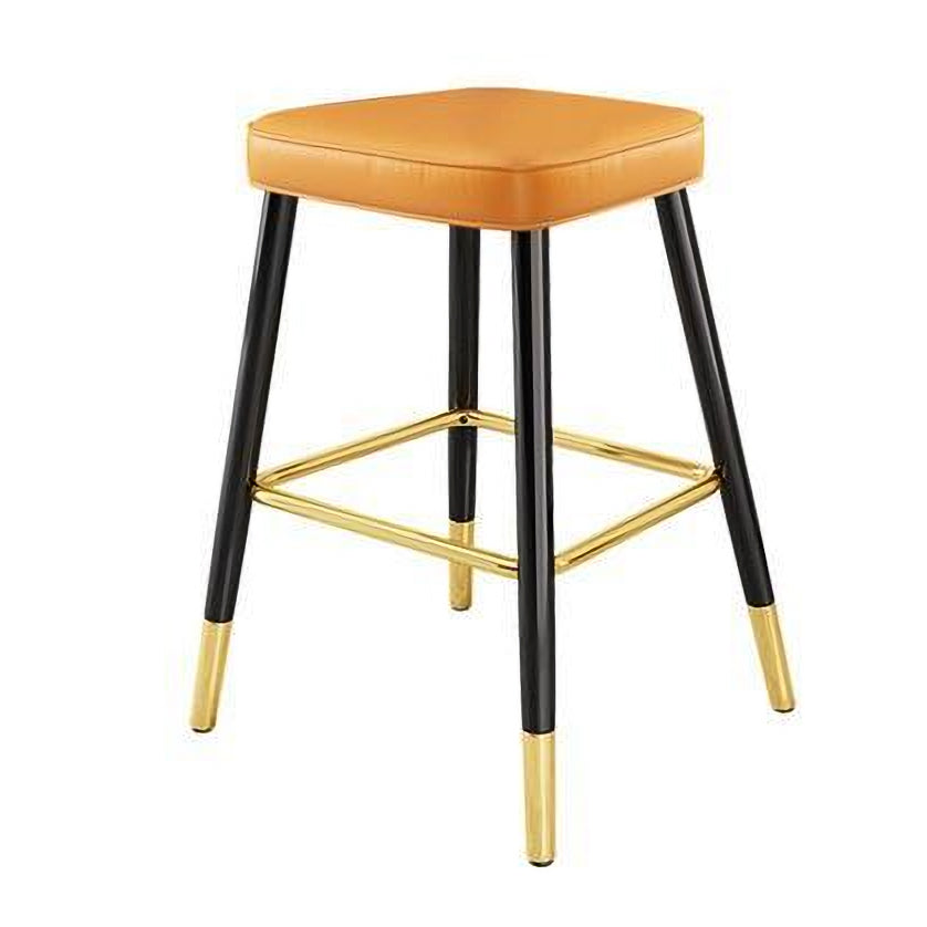 Scandinavian Style Armed Low Back Stools for Home Leather Counter Stool Clearhalo 'Bar Furniture' 'Bar Stools' 'bar_stools' 'furn' 'furn_bar_stools' 'Furniture' 'furniture_bar_stools' 'Kitchen & Dining Furniture' 4758772