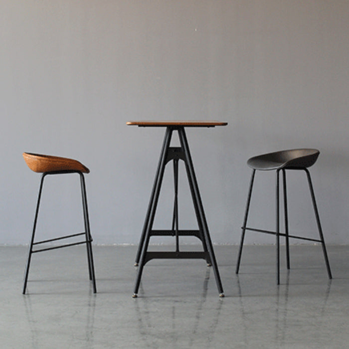 Metal Industrial Dining Room Armless Stool Low Back Bar Stool Clearhalo 'Bar Furniture' 'Bar Stools' 'bar_stools' 'Furniture' 'furniture_bar_stools' 'Kitchen & Dining Furniture' 4758779