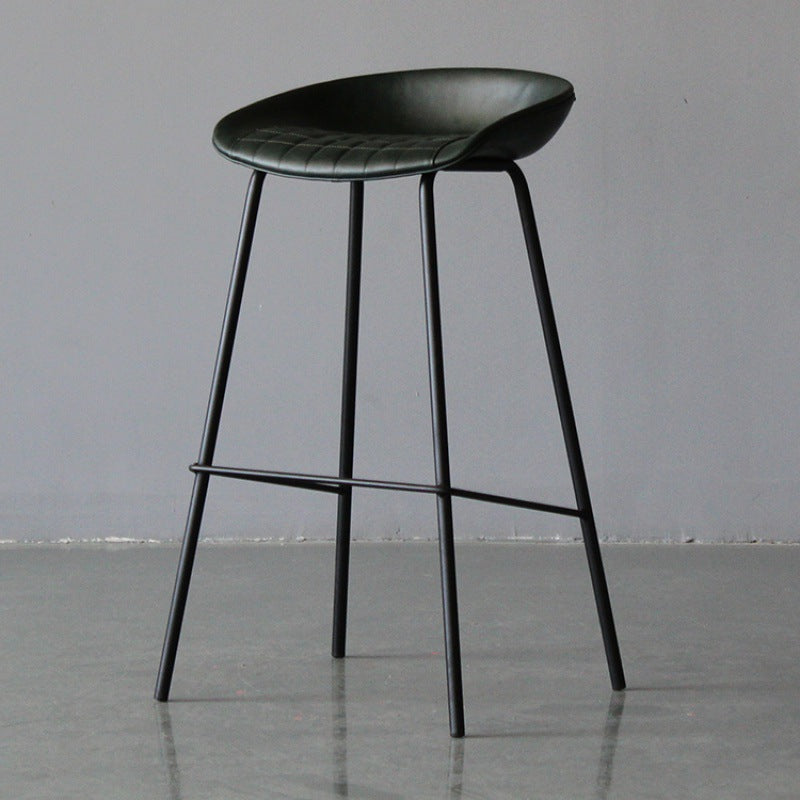 Metal Industrial Dining Room Armless Stool Low Back Bar Stool 1 Piece Clearhalo 'Bar Furniture' 'Bar Stools' 'bar_stools' 'Furniture' 'furniture_bar_stools' 'Kitchen & Dining Furniture' 4758780