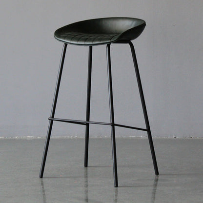 Metal Industrial Dining Room Armless Stool Low Back Bar Stool 1 Piece Clearhalo 'Bar Furniture' 'Bar Stools' 'bar_stools' 'Furniture' 'furniture_bar_stools' 'Kitchen & Dining Furniture' 4758780