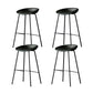 Metal Industrial Dining Room Armless Stool Low Back Bar Stool Blackish Green Set of 4 Clearhalo 'Bar Furniture' 'Bar Stools' 'bar_stools' 'Furniture' 'furniture_bar_stools' 'Kitchen & Dining Furniture' 4758784