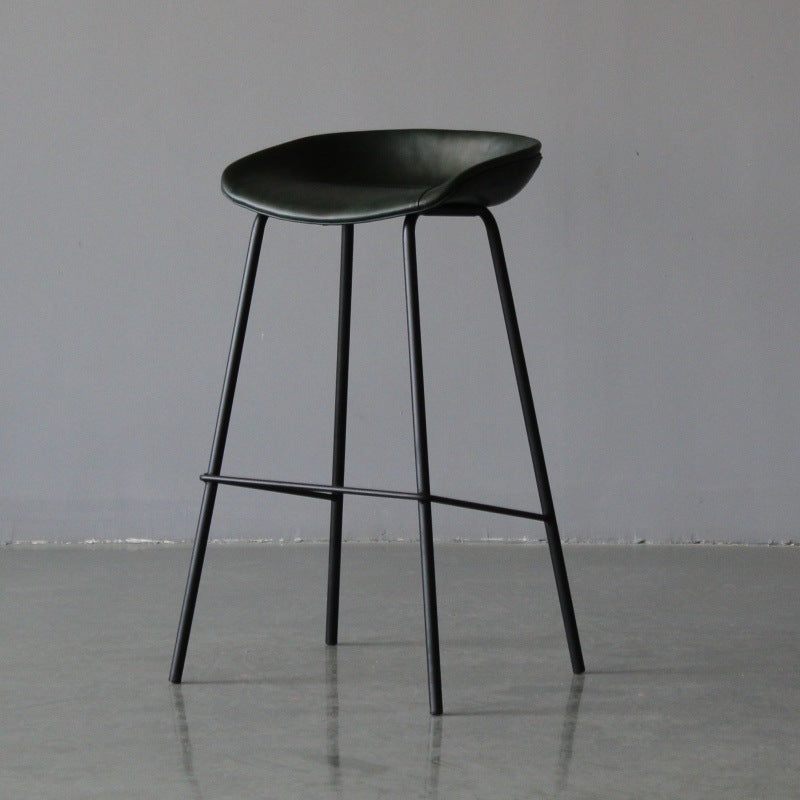 Metal Industrial Dining Room Armless Stool Low Back Bar Stool Green 1 Piece Clearhalo 'Bar Furniture' 'Bar Stools' 'bar_stools' 'Furniture' 'furniture_bar_stools' 'Kitchen & Dining Furniture' 4758786