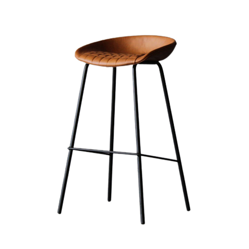 Metal Industrial Dining Room Armless Stool Low Back Bar Stool Clearhalo 'Bar Furniture' 'Bar Stools' 'bar_stools' 'Furniture' 'furniture_bar_stools' 'Kitchen & Dining Furniture' 4758787
