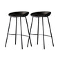 Metal Industrial Dining Room Armless Stool Low Back Bar Stool Black Set of 2 Clearhalo 'Bar Furniture' 'Bar Stools' 'bar_stools' 'Furniture' 'furniture_bar_stools' 'Kitchen & Dining Furniture' 4758793