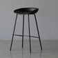 Metal Industrial Dining Room Armless Stool Low Back Bar Stool Gloss Black 1 Piece Clearhalo 'Bar Furniture' 'Bar Stools' 'bar_stools' 'Furniture' 'furniture_bar_stools' 'Kitchen & Dining Furniture' 4758797