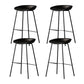 Metal Industrial Dining Room Armless Stool Low Back Bar Stool Gloss Black Set of 4 Clearhalo 'Bar Furniture' 'Bar Stools' 'bar_stools' 'Furniture' 'furniture_bar_stools' 'Kitchen & Dining Furniture' 4758799