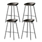 Metal Industrial Dining Room Armless Stool Low Back Bar Stool Dark Gray Set of 4 Clearhalo 'Bar Furniture' 'Bar Stools' 'bar_stools' 'Furniture' 'furniture_bar_stools' 'Kitchen & Dining Furniture' 4758808
