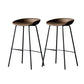 Metal Industrial Dining Room Armless Stool Low Back Bar Stool Set of 2 Clearhalo 'Bar Furniture' 'Bar Stools' 'bar_stools' 'Furniture' 'furniture_bar_stools' 'Kitchen & Dining Furniture' 4758810