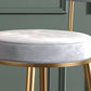 Nordic Low Back Bar Stool Round Counter Bar Stool with Metal Legs Clearhalo 'Bar Furniture' 'Bar Stools' 'bar_stools' 'furn' 'furn_bar_stools' 'Furniture' 'furniture_bar_stools' 'Kitchen & Dining Furniture' 4758830