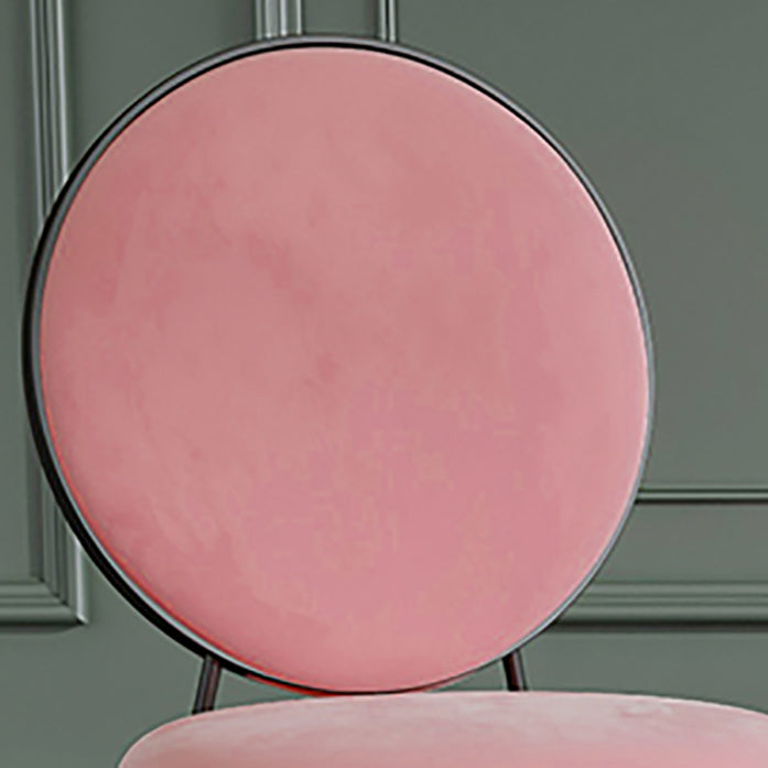 Nordic Low Back Bar Stool Round Counter Bar Stool with Metal Legs Clearhalo 'Bar Furniture' 'Bar Stools' 'bar_stools' 'furn' 'furn_bar_stools' 'Furniture' 'furniture_bar_stools' 'Kitchen & Dining Furniture' 4758831