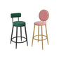 Nordic Low Back Bar Stool Round Counter Bar Stool with Metal Legs Clearhalo 'Bar Furniture' 'Bar Stools' 'bar_stools' 'furn' 'furn_bar_stools' 'Furniture' 'furniture_bar_stools' 'Kitchen & Dining Furniture' 4758833