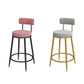 Nordic Low Back Bar Stool Round Counter Bar Stool with Metal Legs Clearhalo 'Bar Furniture' 'Bar Stools' 'bar_stools' 'furn' 'furn_bar_stools' 'Furniture' 'furniture_bar_stools' 'Kitchen & Dining Furniture' 4758835